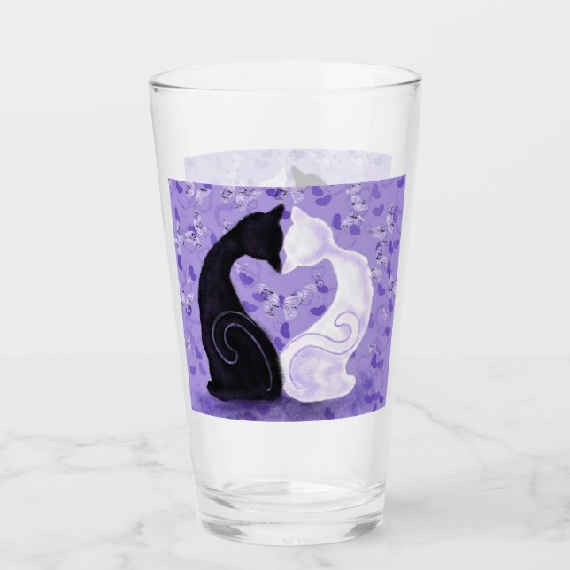 Belle Love Verre Chat Couple (Devant)