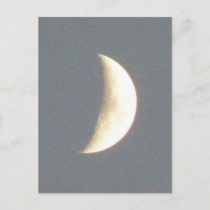 Belle lune de croissant de cire à la carte postale