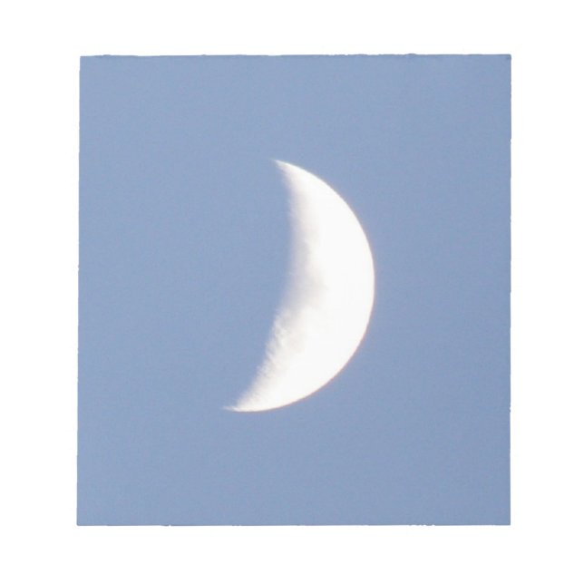 Belle lune de croissant de cire dans le Bloc-notes (Devant)