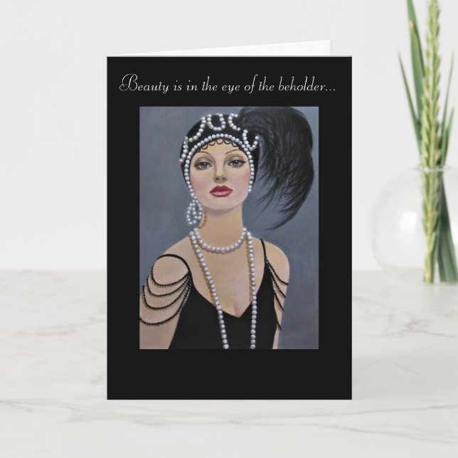 Belle Madame vintage, carte d'anniversaire (Devant)