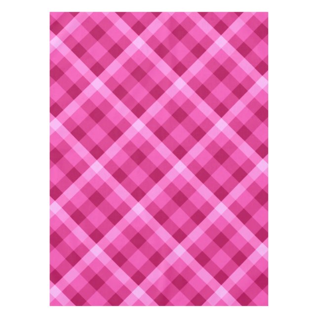 Belle Magenta rose Plaid Petite nappe (Devant)