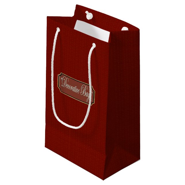 Belle Maroon Petit Sac Cadeau (Devant Angle)