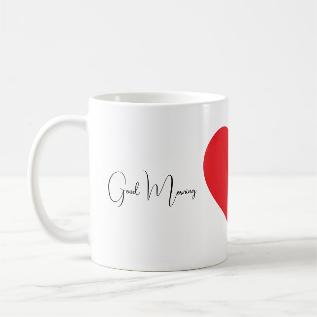 Belle Matinée Coeur Mug - Romantique café Cup Cade (Gauche)