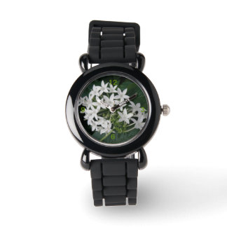 Belle Montre de Fleur Tropicale Blanche avec chiff