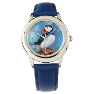 Belle Montre De Peinture D'Oiseaux De Puffin Atlan