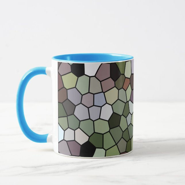 Belle mosaïque Carrelage de café imprimé Mug (Gauche)