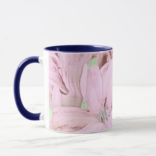 Belle Mug à l'aquarelle rose (Gauche)