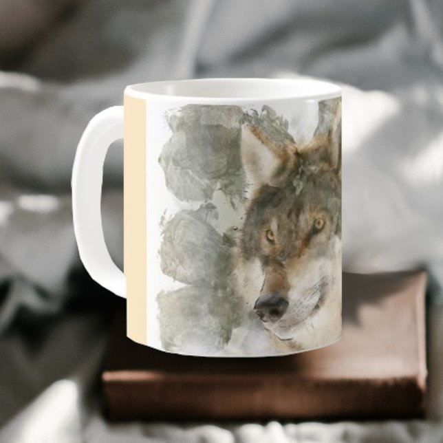 Belle Mug - Aquarelle Loup (Créateur téléchargé)