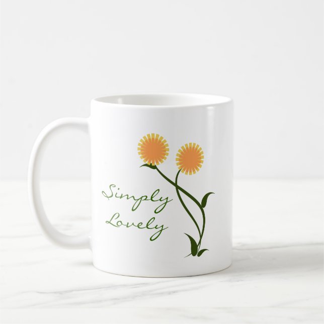 Belle Mug Fleur, Orange (Gauche)