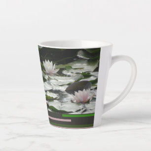 Belle Nénuphar rose Design Latte Mug