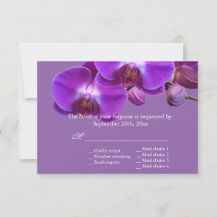 Belle orchidée violet fleurs mariage RSVP