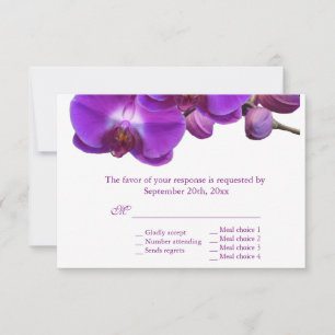 Belle orchidée violet fleurs mariage RSVP