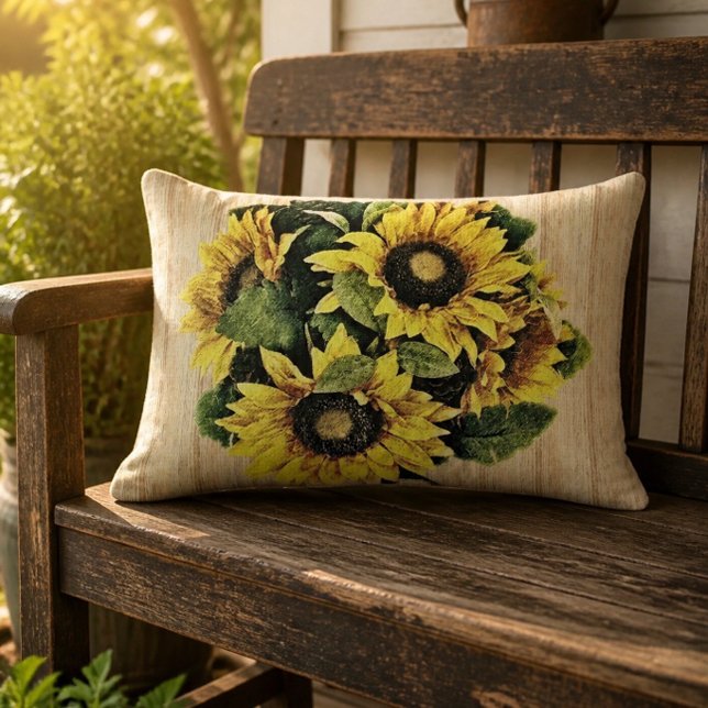Belle Oreiller Lombaire Tournesol (Créateur téléchargé)