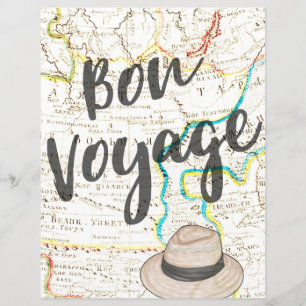 Belle page de carte de bon voyage vintage