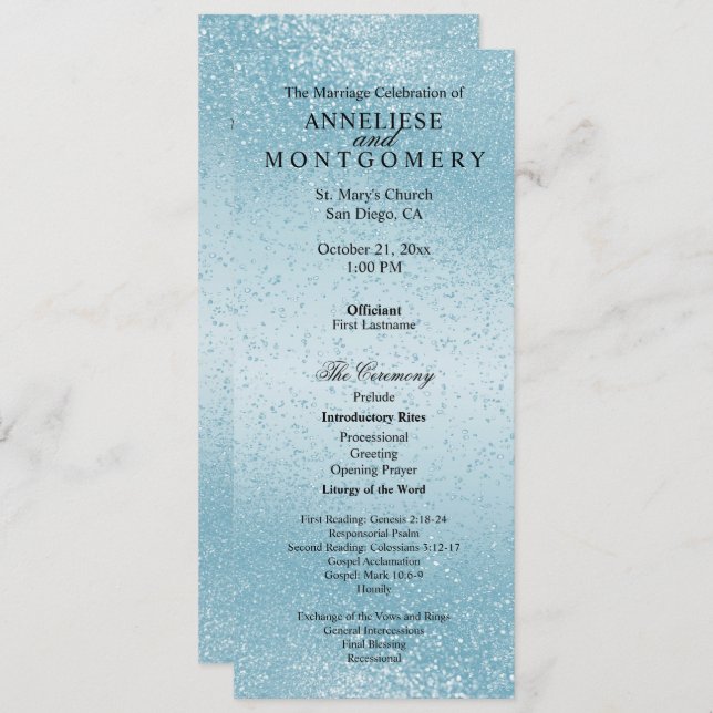 Belle Paillette Bleue - Programme (Devant / Derrière)