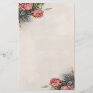 Belle papeterie victorienne vintage de roses