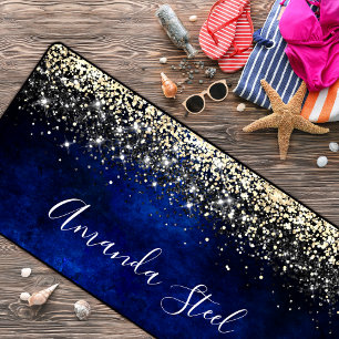 Belle parties scintillant en or bleu royal