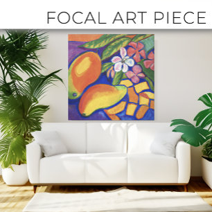 Belle peinture à fleurs tropicales art toile pri