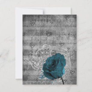 Belle peinture bleu rose antique splatter music