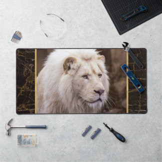 Belle photo de lion blanc