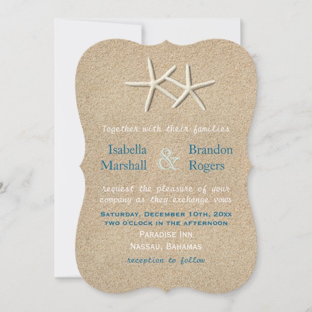 Belle Plage Mariage Invitation (Devant)