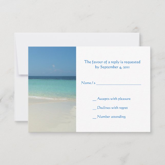 Belle Plage Tropical Mariage RSVP -petit (Devant)