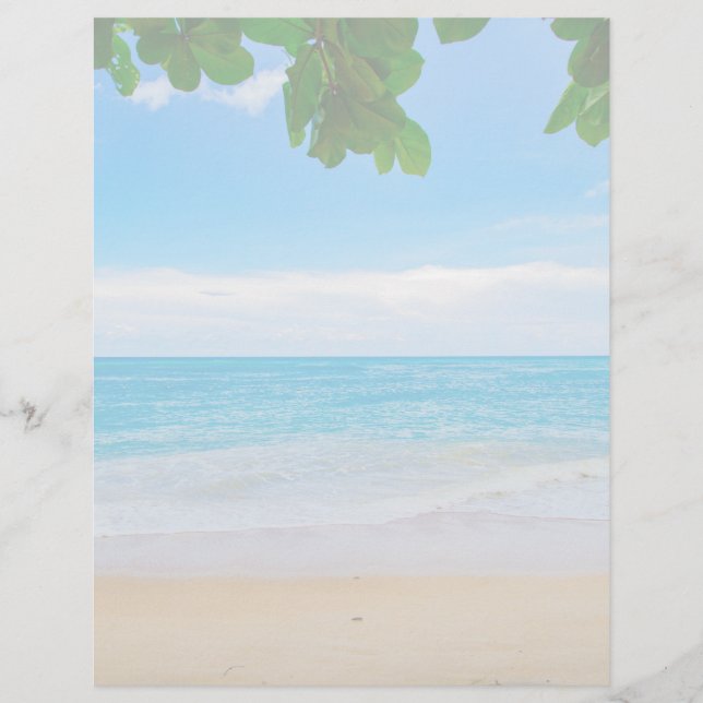 Belle Plage Tropicale Bleue (Devant)