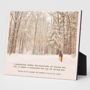 Belle plaque commémorative berger allemand pour an