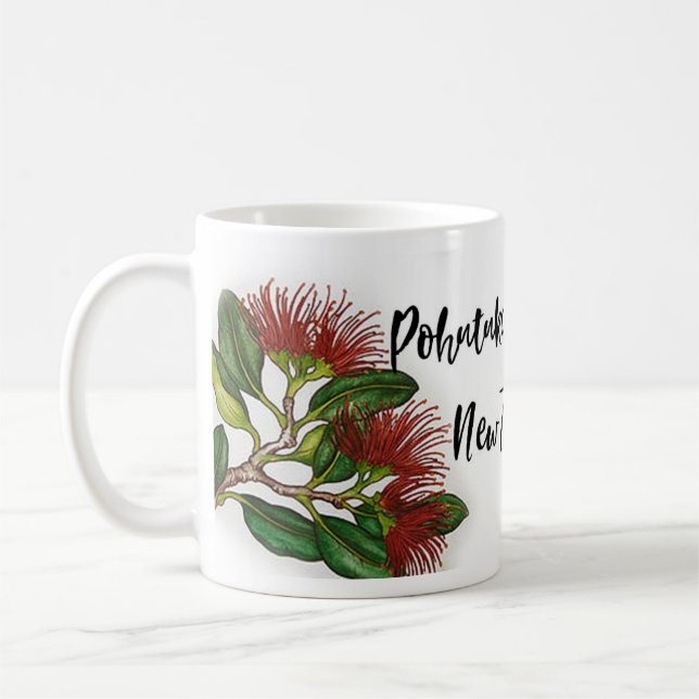 Belle Pohutukawa Fleurs de café Mug (Gauche)