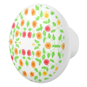 Belle Poignée à petite traction florale