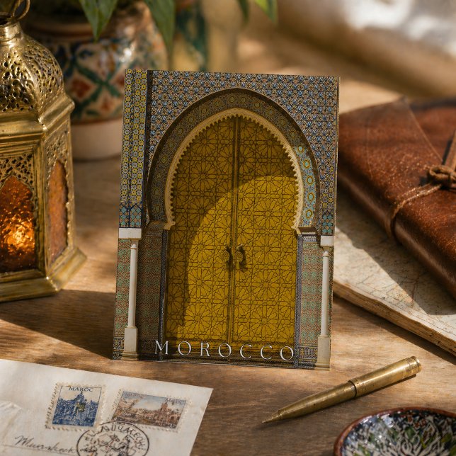 Belle Porte Marocaine à Fès Carte Postale (Créateur téléchargé)