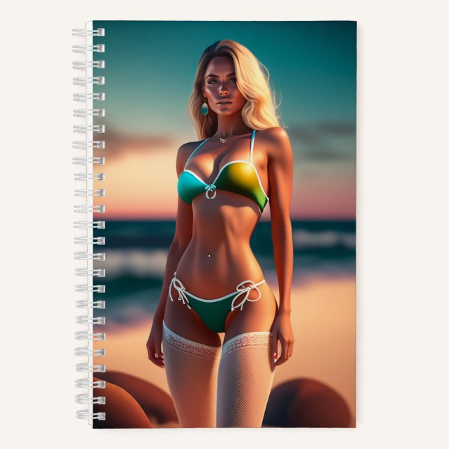 Belle pose fille en Carnet bikini (Recto)
