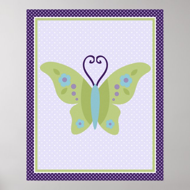 Belle Poster d'art papillon (Devant)
