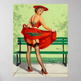 Belle Poster d'Art Vintage Pin Up Girl