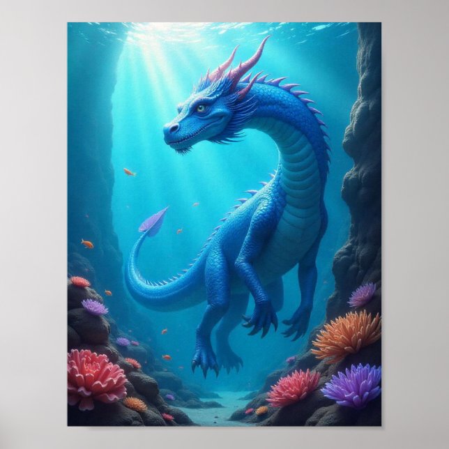 Belle Poster Dragon Sous-Marin (Devant)