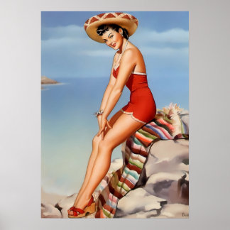 Belle Poster Vintage Pin Up Girl