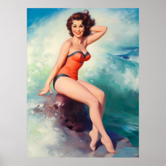 Belle Poster Vintage Pin Up Girl