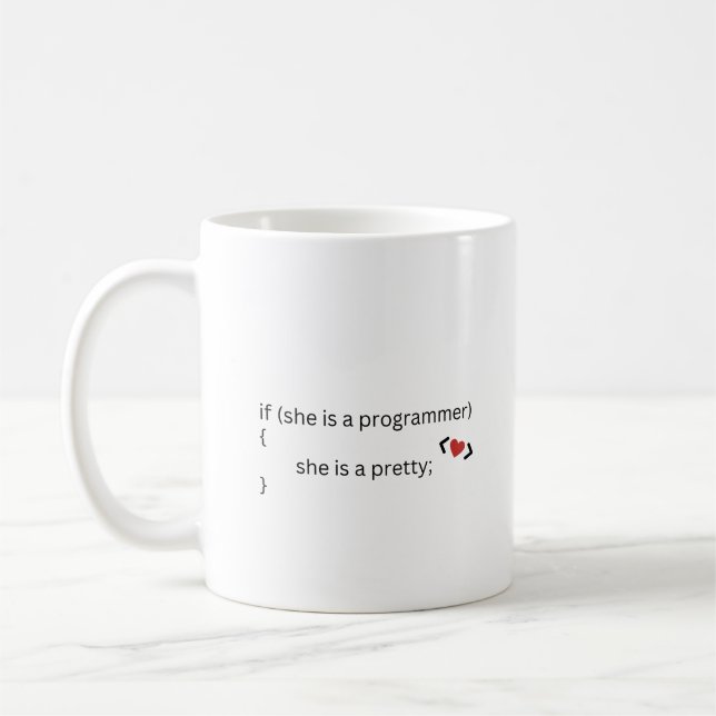 Belle Programmer Girl, Coding Conçu mug (Gauche)