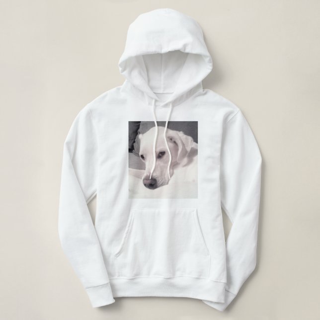 Belle Regal Blanc Labrador Mix Chien Gris Sweat -  (Design devant)
