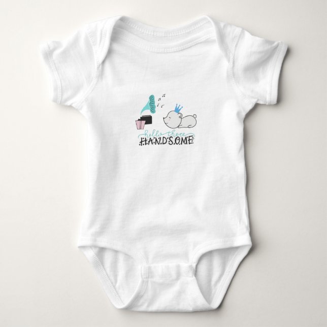"Belle rencontre beau gosse" Body bébé 0-24 M (Devant)