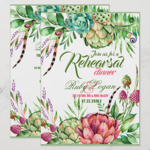 Belle Répétition Mariage Succulente Carte Dîner