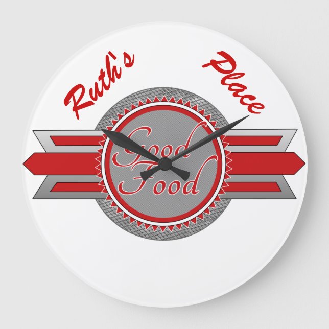 Belle Restauration Retro Style Restauraunt Horloge (Recto)