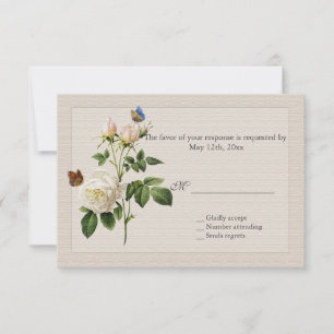 belle rose blanche vintage RSVP