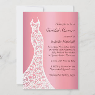 Belle Rose Gold Bridal Shower Invitation