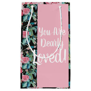 Belle rose Roses Vous êtes Dearly Loved Cadeau Sac