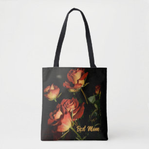 Belle rose rouge et jaune Meilleure Maman Sac pers