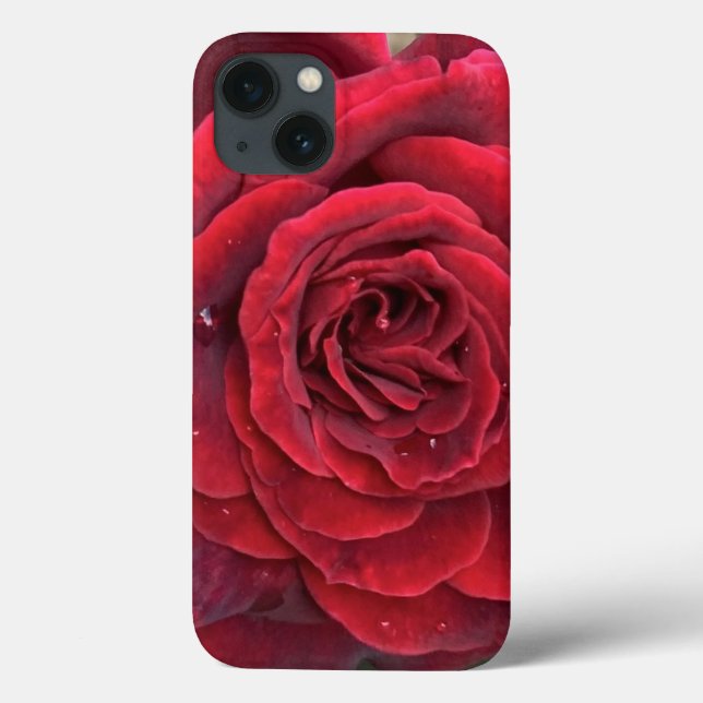 Belle rose rouge iphone 13 coque (Verso)