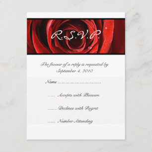 Belle Rose rouge mariage RSVP