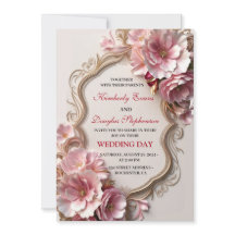 Belle Roses Roses Roses Roses Mariage Invitations