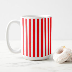 Belle rouge blanc rayures drôle café mug